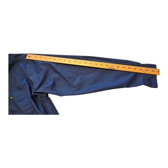 Carhartt Mens Chore Shirt Button Up Size Large Blue Long Sleeve Outdoors Utility - Picture 9 of 10